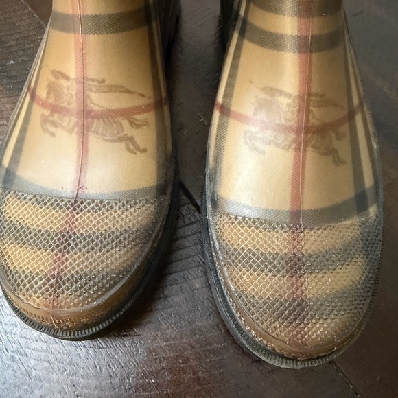 BURBERRY Rain Boots Tall Classic Check Haymarket Women's EUR 38 - Picture 8 of 10